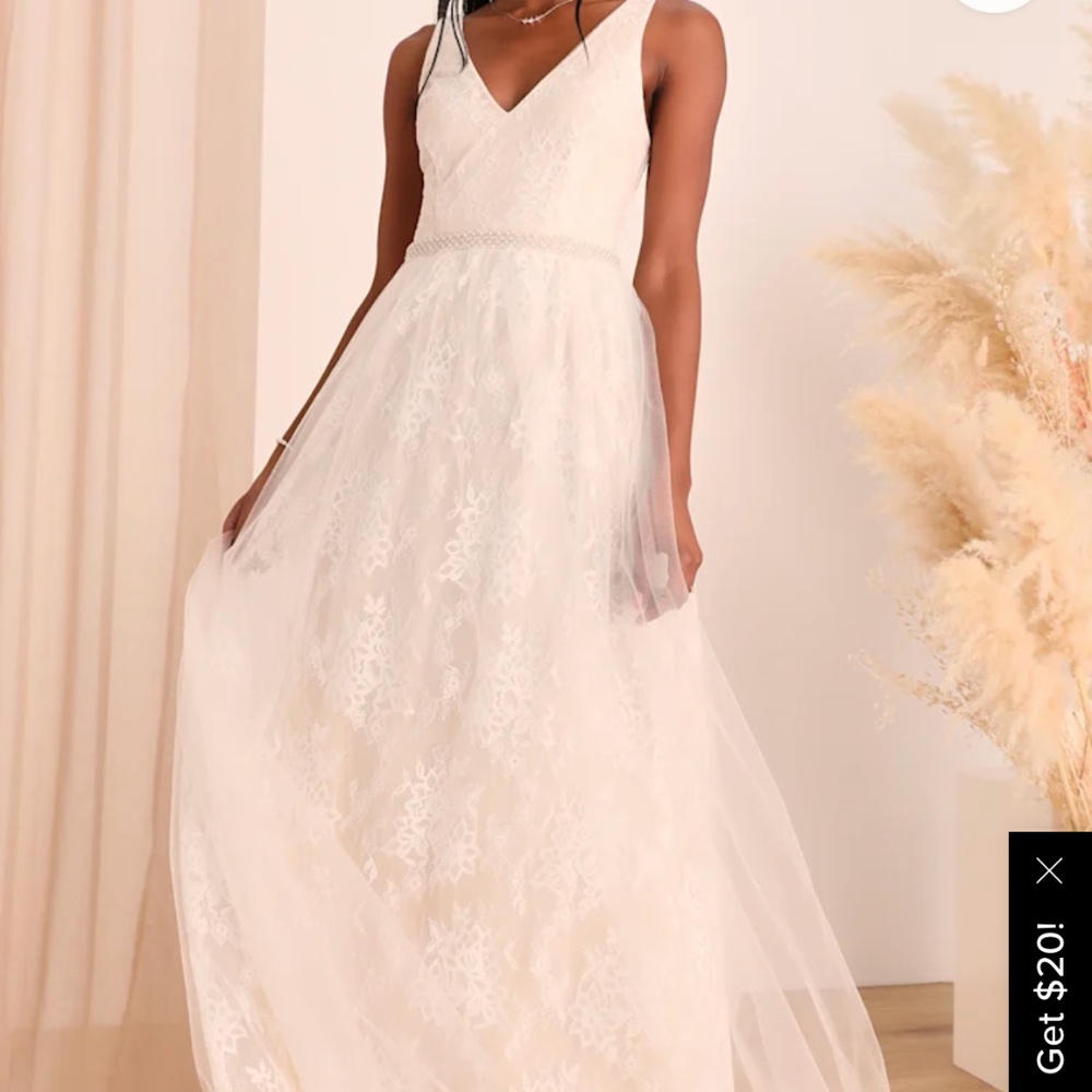 Lulu’s Sweet Love Ivory Wedding dress M